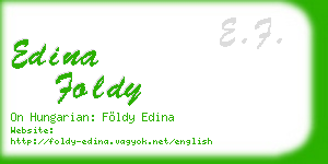 edina foldy business card